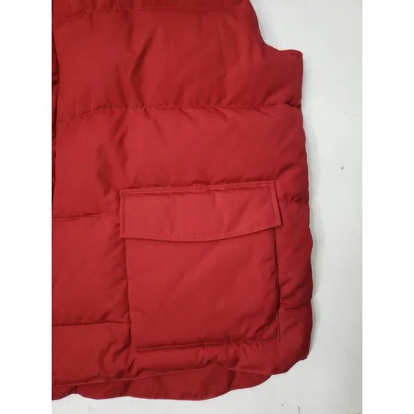 Cabelas Premier Northern Goose Down Puffer Vest Sherpa Lined Red Size 3XL Tall - Picture 2 of 12